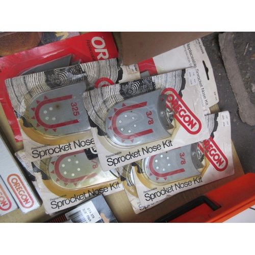 Oregon chain saw chains, file guides, sprocket nose kits