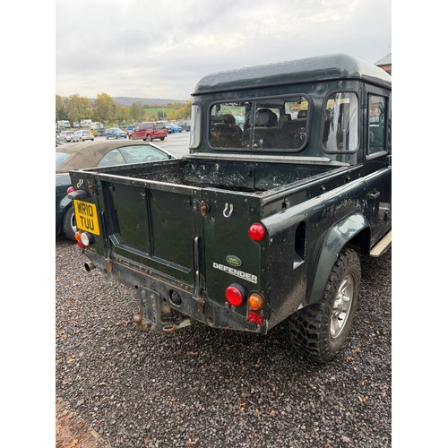 3041 - Land Rover Defender 110 XS double cab pick up. Drove to sale site, showing 121,860 miles. MOT until ... 