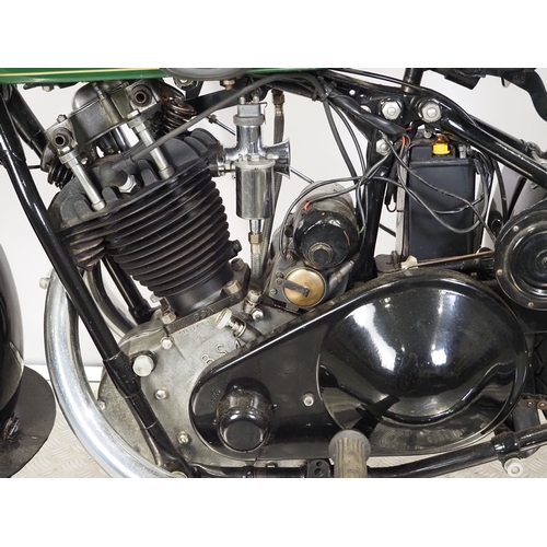 BSA S1-10 OHV De-Luxe sloper motorcycle. 1931. 500cc Frame No. Y7 2005 ...