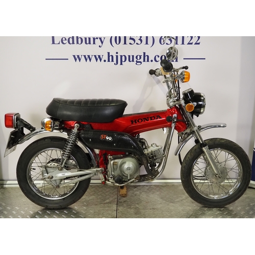 Honda ST90 motorcycle. 1973. 90cc Runs and rides, last ridden in August ...