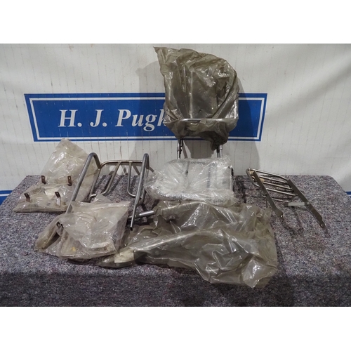 Assorted British motorcycle racks