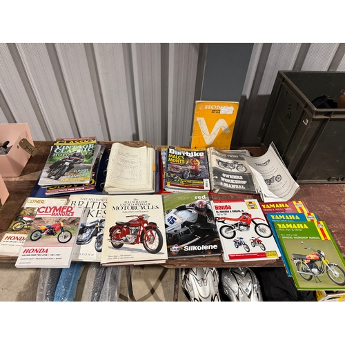 Motorcycle hardback books, magazines and manuals