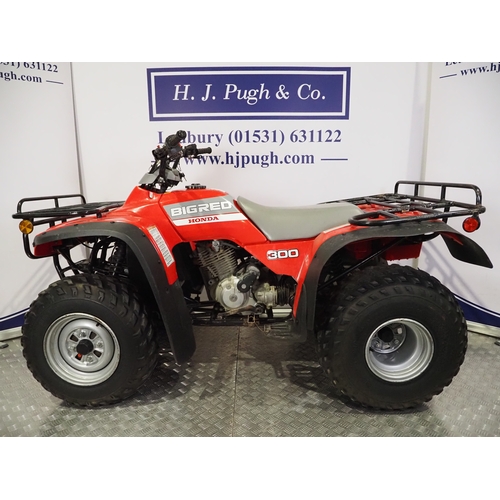 30 - Honda Big Red 300 quad bike. 1994
Frame No. 478TE140XRA612771
Engine No. TE14E-8615084
No docs. Key