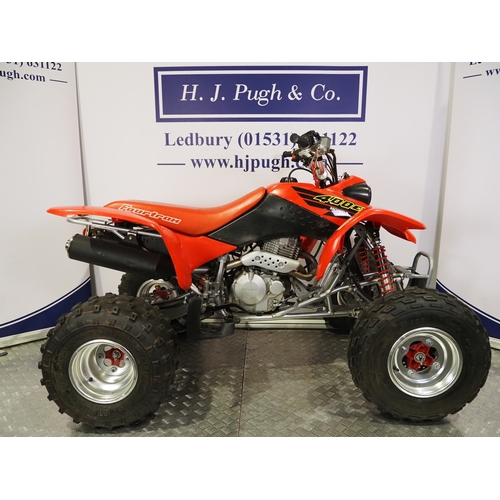 31 - Honda Fourtrax TRX400EX quad bike. 2000. 400cc
Engine No. TE23E8036194
Engine turns over with compre... 