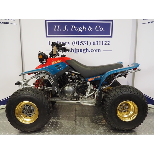 32 - Yamaha Warrior 350 quad bike. 350cc
Frame No. 3GD-159721
Engine No. 3GD-159721
Engine turns over wit... 