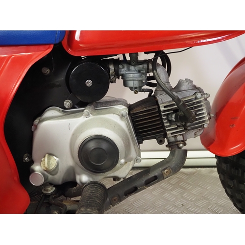 18 - Honda ATC70 childs trike. 1985. 70cc.
Frame No. JH3TB030SFC031630
Engine NO. TB03E-3052417
Engine tu... 