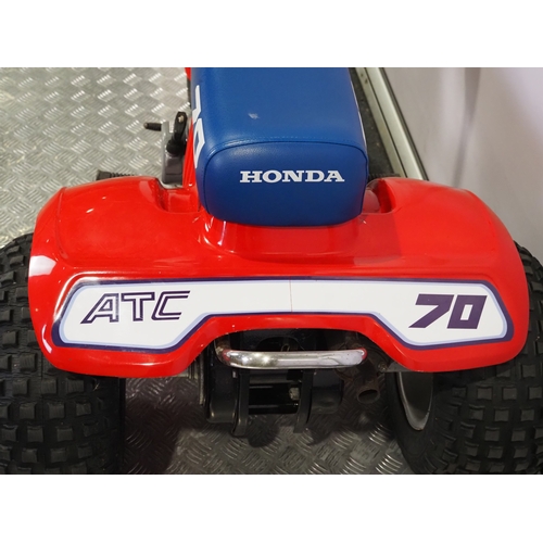 19 - Honda ATC70 childs trike. 1982. 70cc.
Frame No. JH31B030X1-K013946
Engine No. TB03E-2711756
Engine t... 