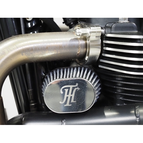 58 - Triumph Bonneville Thornton Hundred Adventure Bobber Black motorcycle. Factory Built. 2020. 1200cc
F... 