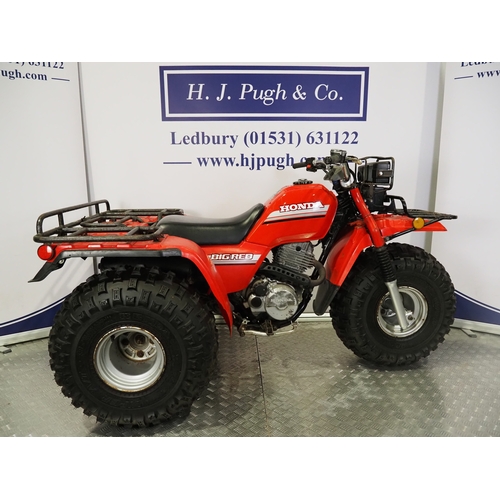 26 - Honda Big Red trike. 1985
Frame No. TE0406FM095435
Engine No. TE04E-5148971
No docs. Key