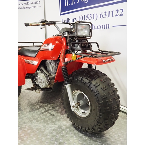 26 - Honda Big Red trike. 1985
Frame No. TE0406FM095435
Engine No. TE04E-5148971
No docs. Key
