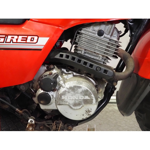 26 - Honda Big Red trike. 1985
Frame No. TE0406FM095435
Engine No. TE04E-5148971
No docs. Key