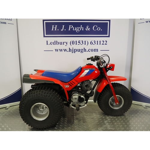 22 - Honda ATC125 trike. 1986. 125cc
Frame No. JH3TE0109GK201832
Engine No. TE01E-2201872
Engine turns ov... 
