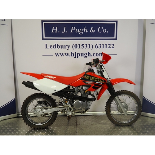 46 - Honda XR80R motocross bike. 2001. 80cc
Frame No. JH2HE01061K004859
Engine No. HE01E-6504838
Engine t... 