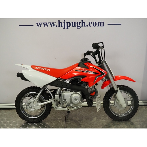 37 - Honda CRF50F childs motocross bike. 2017. 50cc.
Frame No. LALAE04AXH3201927
Engine No. AE04E-6021706... 