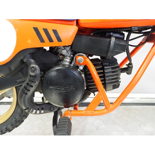 39 - Honda QR50 childs motocross bike. 50cc
Frame No. AE01-1034619
Engine No. AE01E-1034617
Engine turns ... 