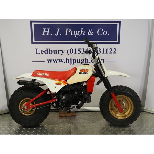 44 - Yamaha Big Wheel 80 motorcycle. 1986. 80cc. 
Frame No. JYA1RY00XGC006868
Engine No. 1RY-006868
Engin... 
