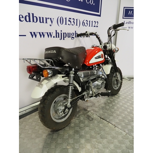 90 - Honda Z50 monkey bike. 1999. 49cc. 
Frame No. AB27-1002492
Engine No. AB27E-1002481
Engine turns ove... 