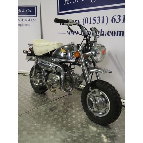 81 - Honda Z50J limited chrome edition monkey bike. 1979. 50cc
Frame no. Z50J-1360491
Engine no. Z50JE-13... 