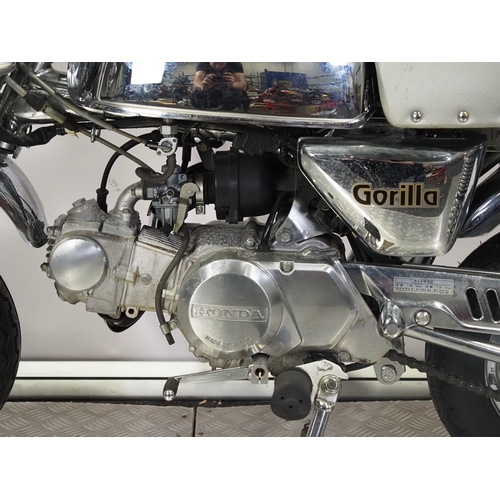 92 - Honda Gorilla Z50J monkey bike. 1999. 50cc
Frame No. Z50J-2602420
Engine No. Z50JE-2302466
Engine tu... 