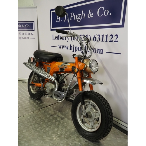 68 - Honda Trail 70 moped. 1970/71. 72cc
Frame No. CT70H-157057
Engine No. CT70HE-157153
Engine turns ove... 