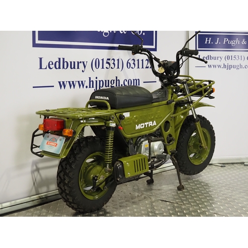 66 - Honda CT50 Motra minibike. 1982. 49cc
Frame No. AD05-1007783
Engine No. AD05E-1007283
Engine turns o... 