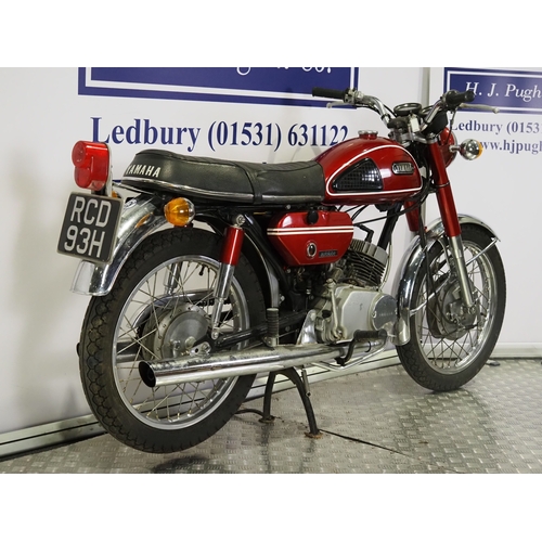 Yamaha CS3 motorcycle. 1970. 180cc Frame No. CS3-10658 Engine No. CS2 ...