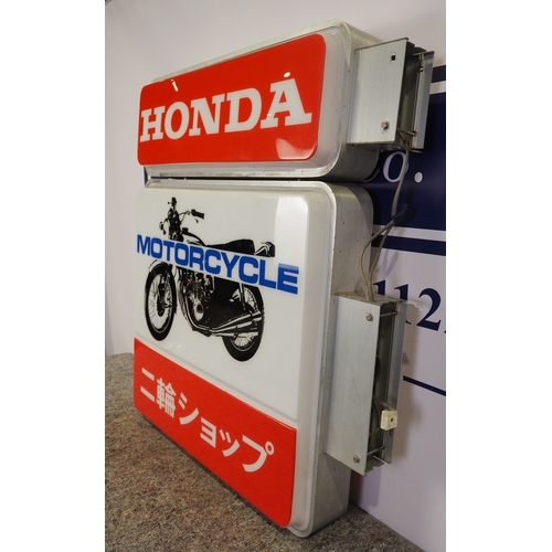 14 - Honda motorcycle pictorial double sided light box with 2 pin plug 37½