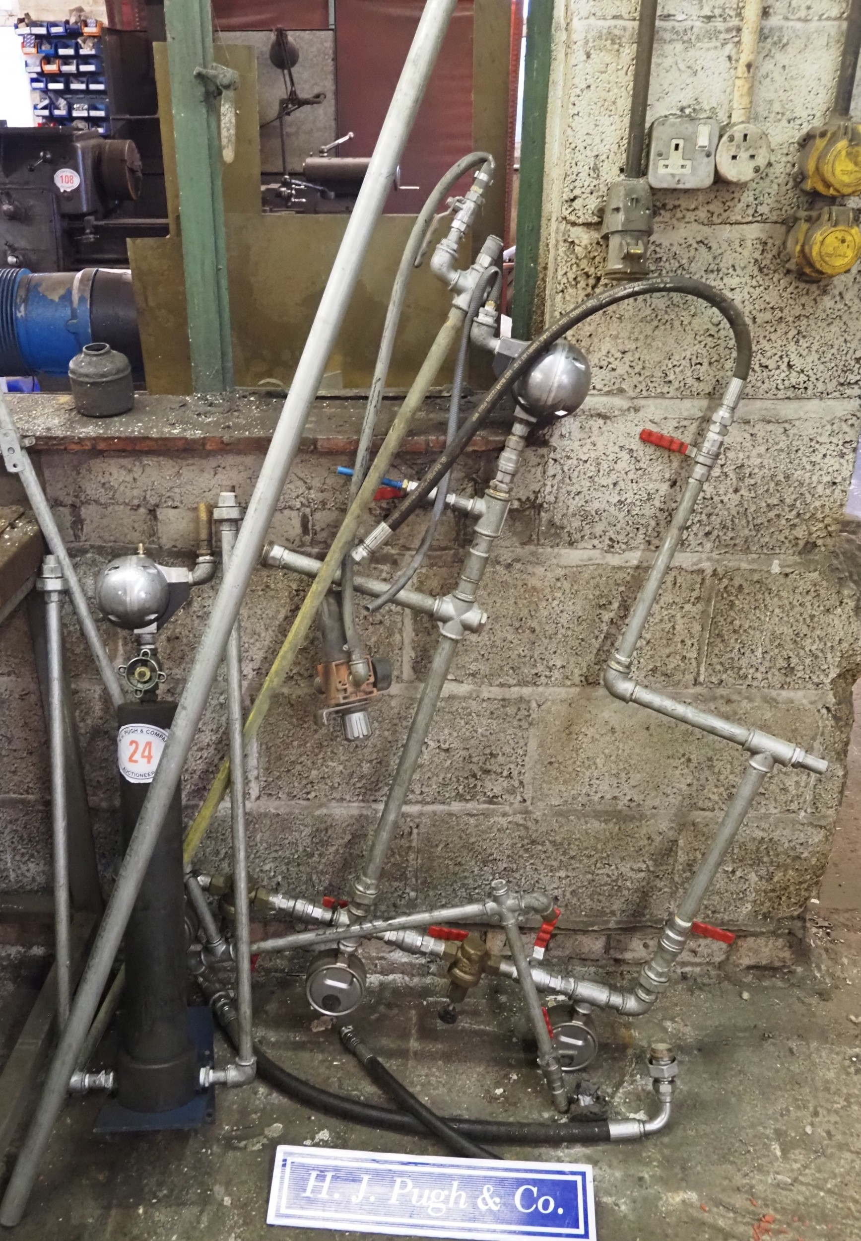 Pipework with valves