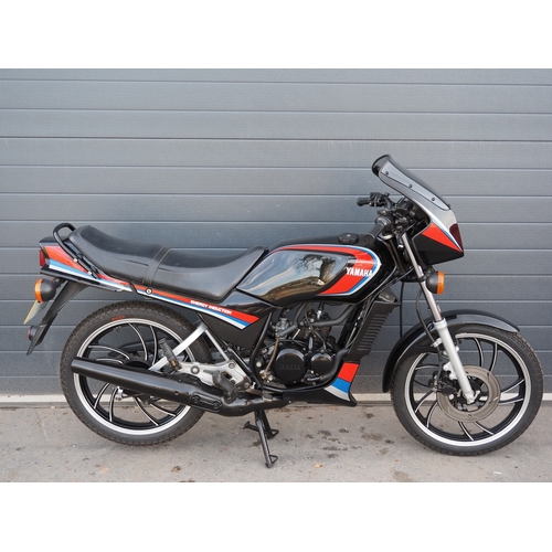 Yamaha RD80 motorcycle. 1983. 80cc Vendor states it runs and rides. C/w ...