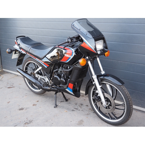 Yamaha RD80 motorcycle. 1983. 80cc Vendor states it runs and rides. C/w ...