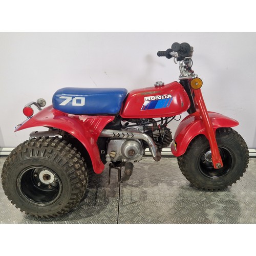 Honda ATC70 trike. 1984. 70cc Frame No. JH3TB0300CC715301 Engine No ...