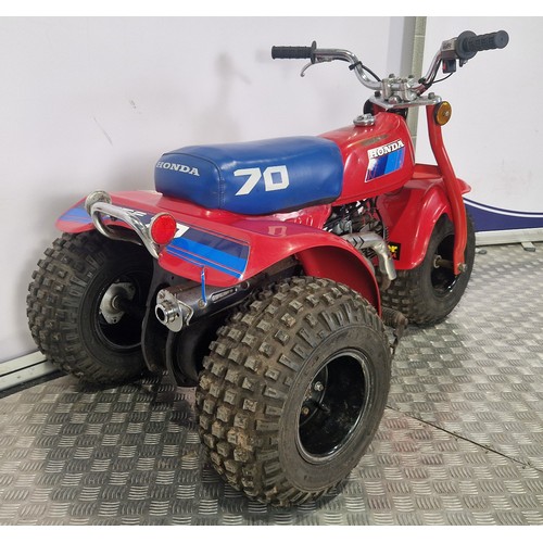 Honda ATC70 trike. 1984. 70cc Frame No. JH3TB0300CC715301 Engine No ...