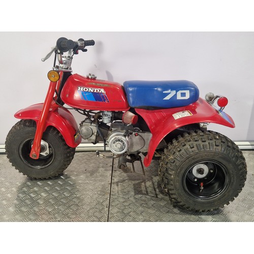 Honda ATC70 trike. 1984. 70cc Frame No. JH3TB0300CC715301 Engine No ...