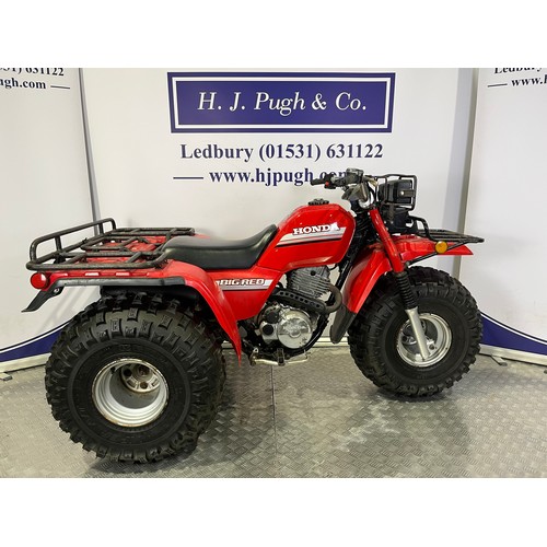 26 - Honda Big Red trike. 1985
Frame No. TE0406FM095435
Engine No. TE04E-5148971
No docs. Key