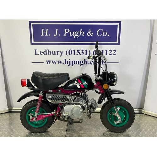 79 - Honda Z50J 'Tutti Frutti' monkey bike. 50cc
Frame No. AB02-6303648
Engine No. AB02E-6409398
Engine t... 