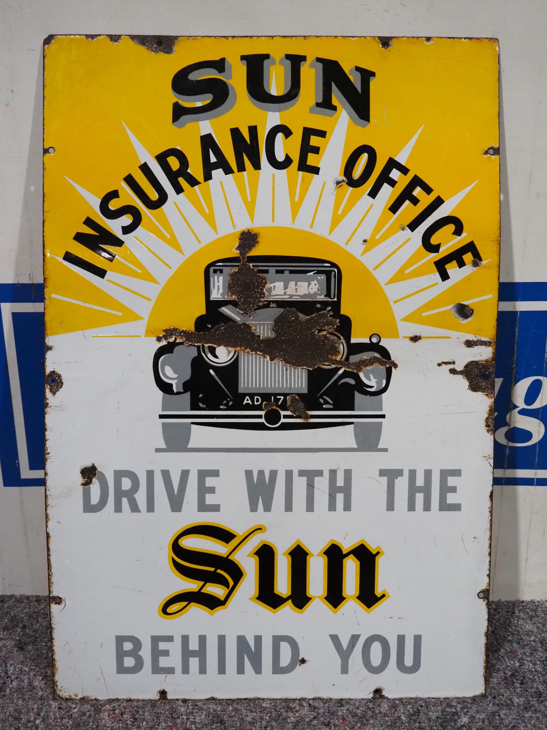 Enamel sign - Sun Insurance Office 30
