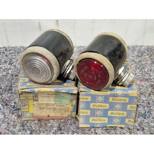 Pair of Butlers side lights. NOS in original box