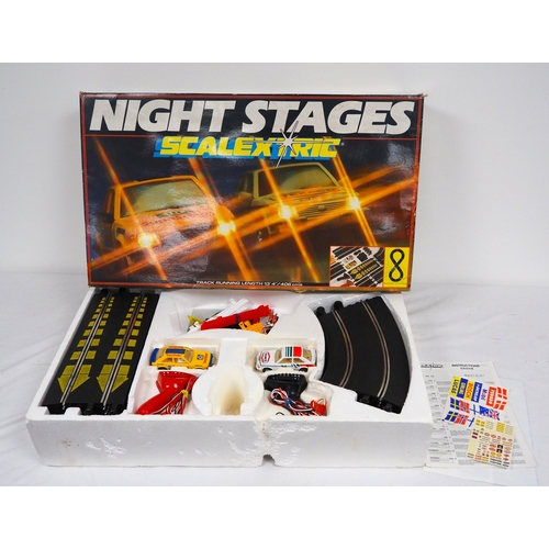 52 - Scalextric Night Stages racing set in box