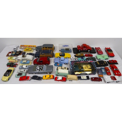 53 - Quantity of assorted vintage model cars to include mostly American