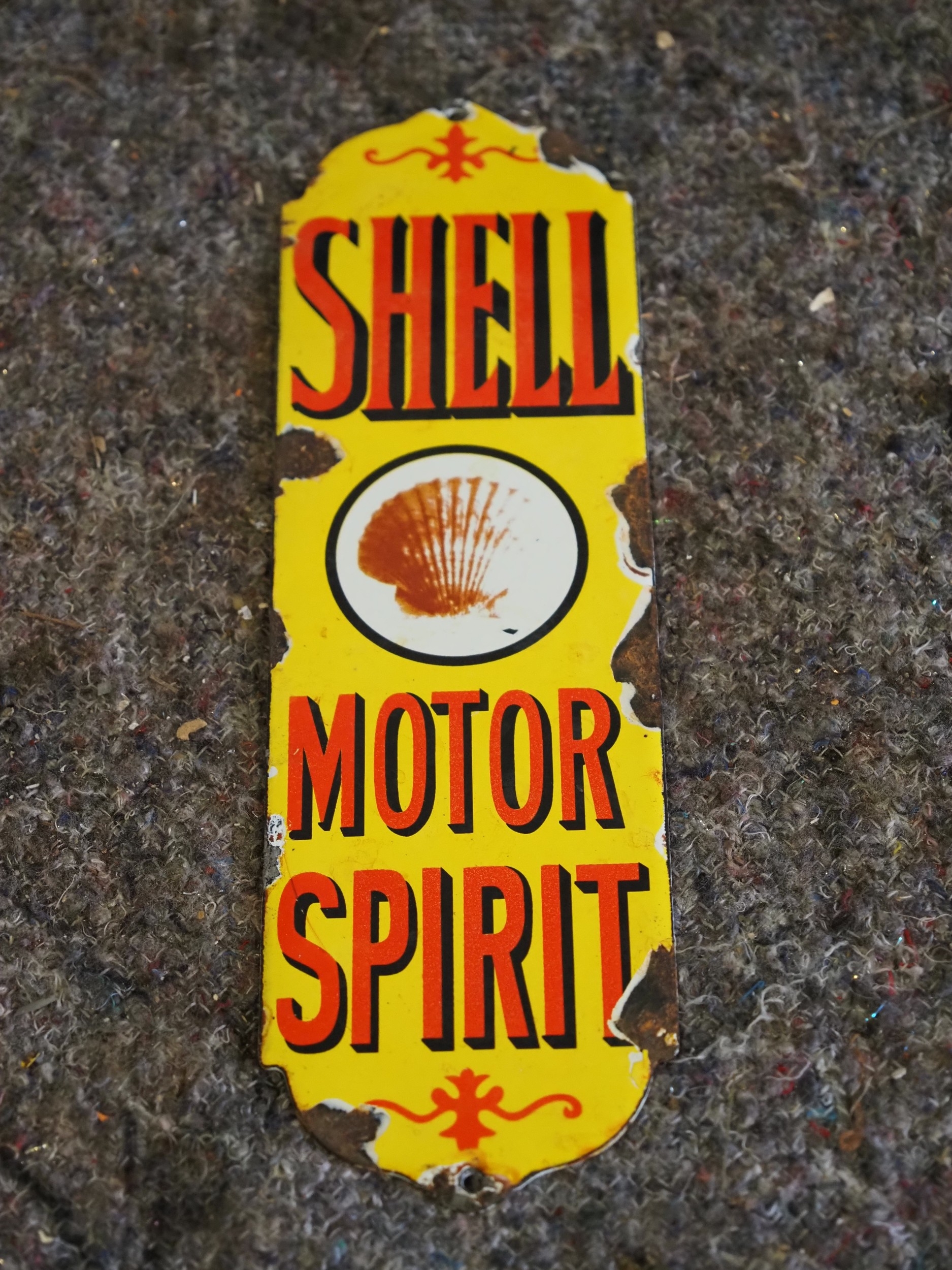 Reproduction enamel sign - Shell Motor Spirit 10