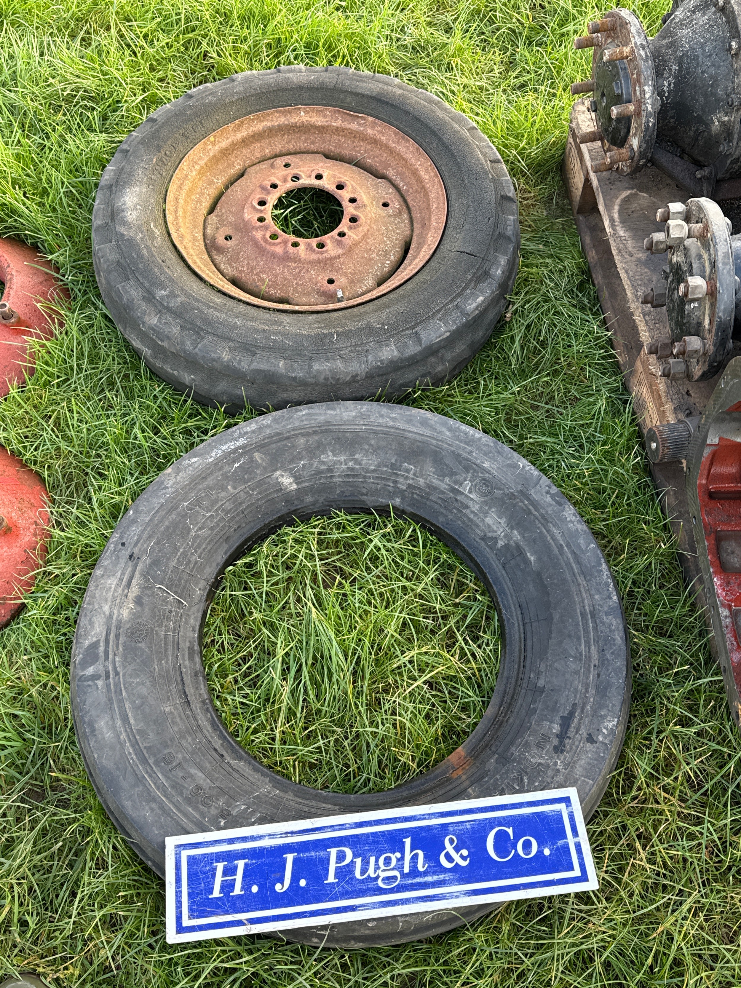 Agricultural 3 rib tyres 6.00x16 and wheels - 2