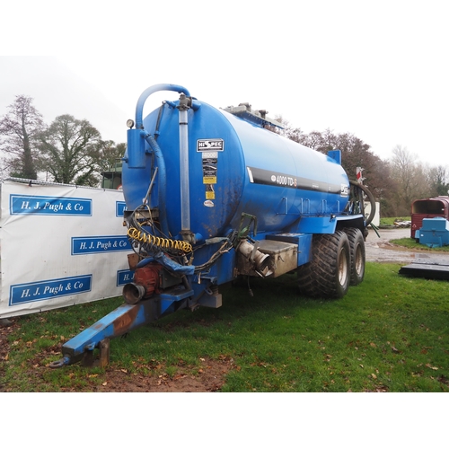 Hi-Spec 4000TD-S tanker with dribble bar. 2018, working order