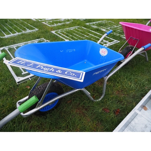 Blue wheelbarrow