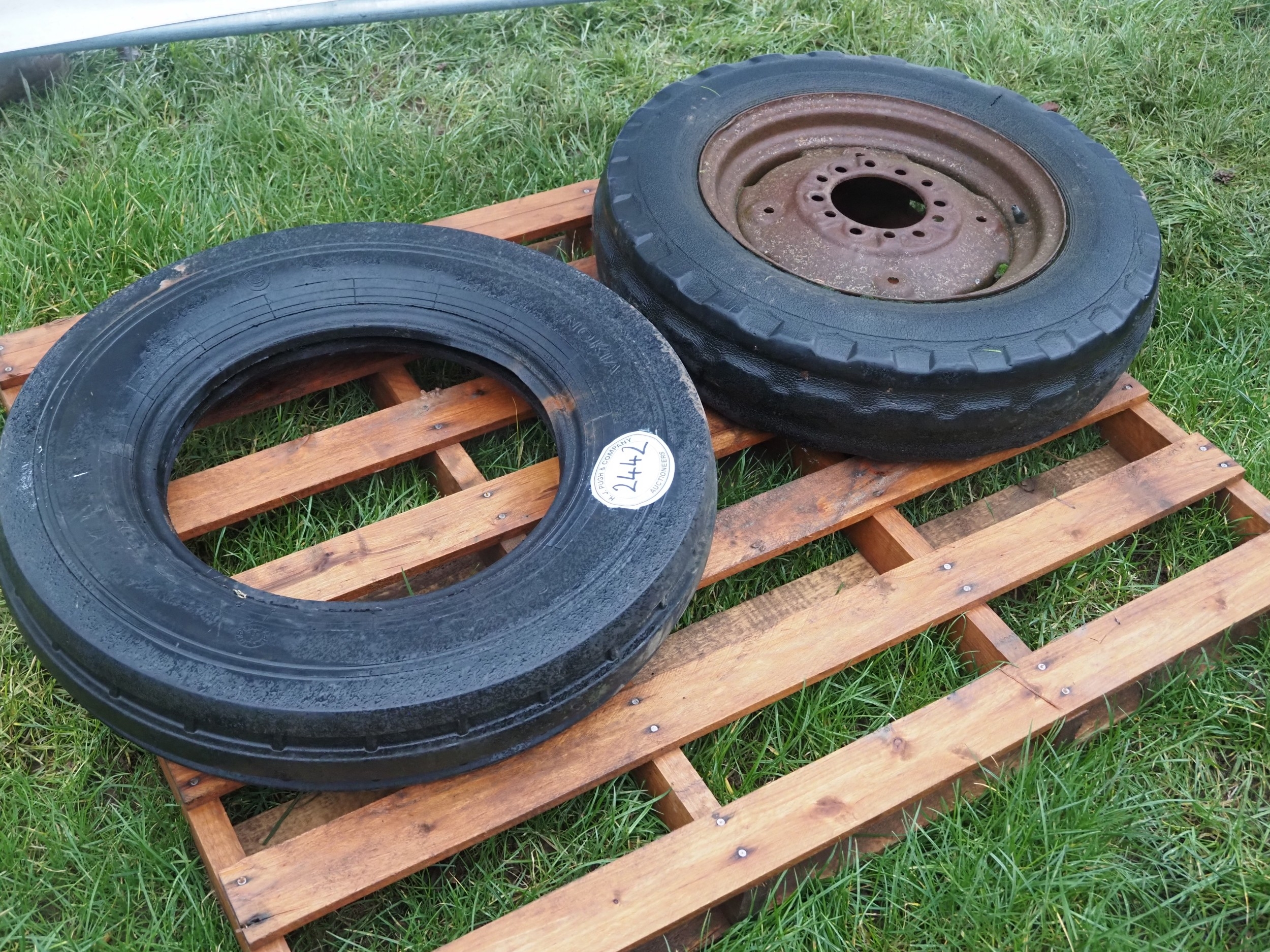 Agricultural 3 rib tyres 6.00x16 and wheels - 2