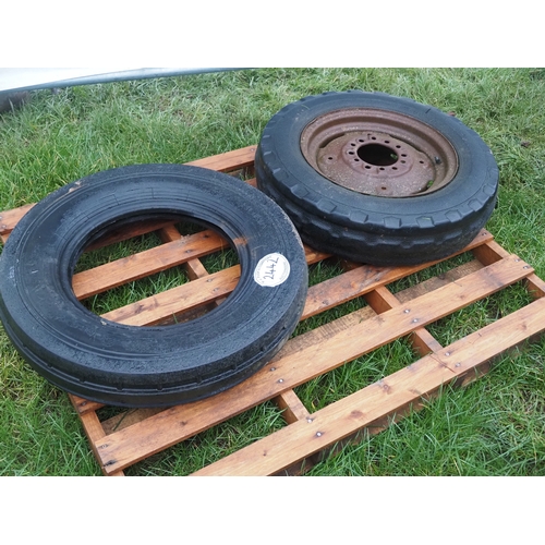 Agricultural 3 rib tyres 6.00x16 and wheels - 2