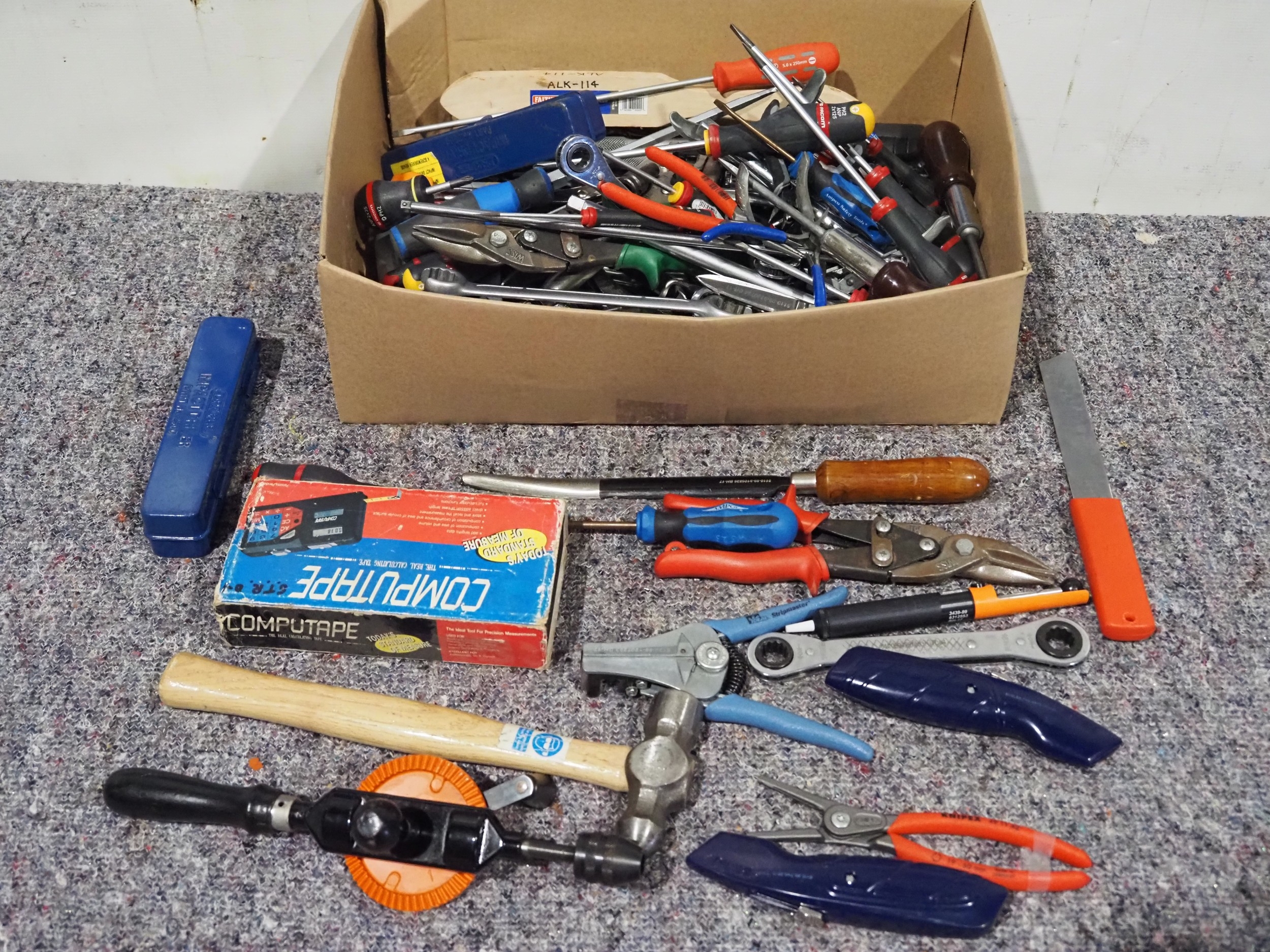 Assorted hand tools to include spanners, screwdrivers, cutters, etc.