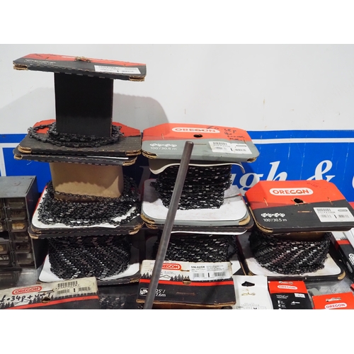 Stainless steel workbench with chainsaw sharpener, chainsaw chain ...