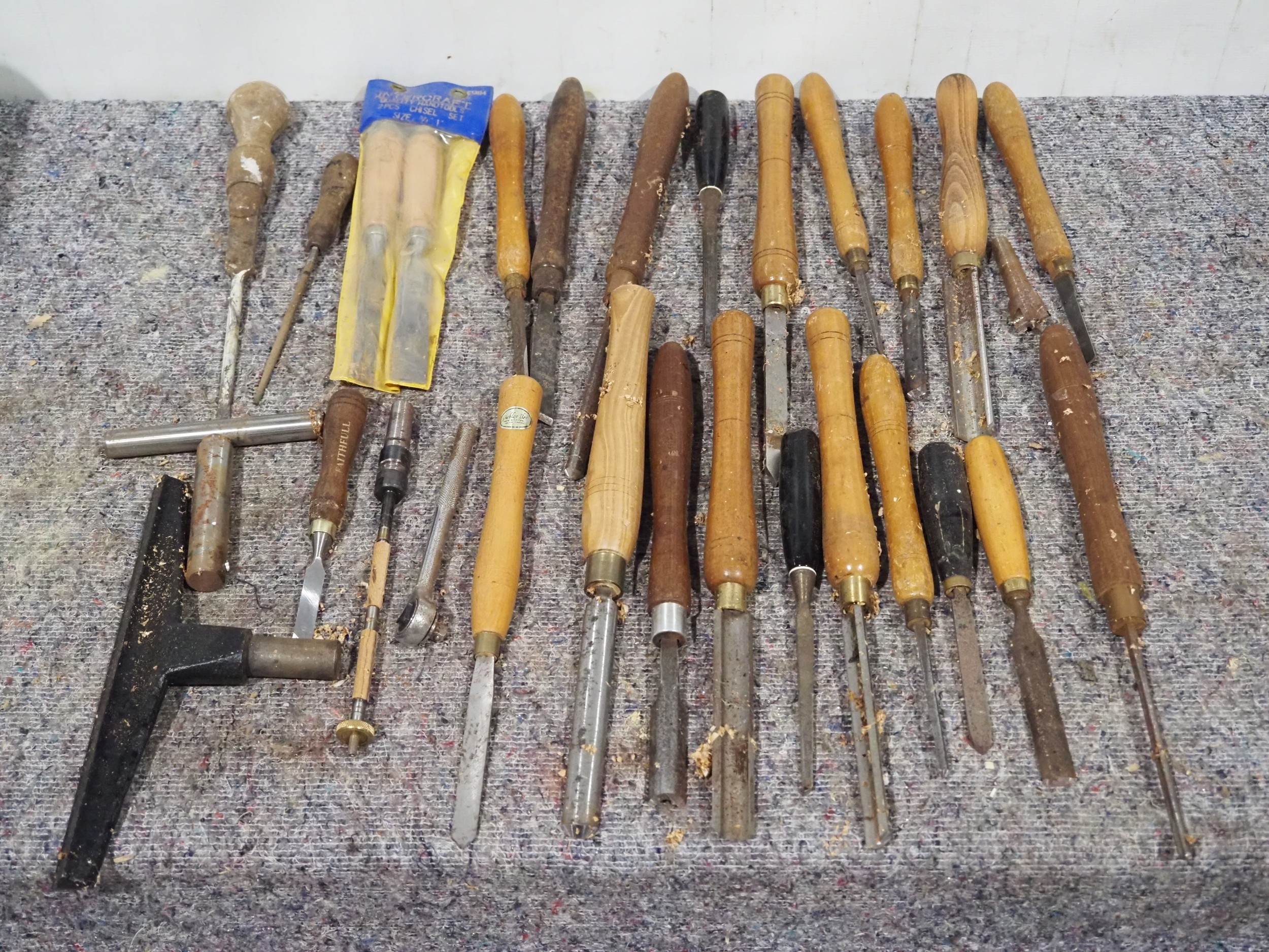 Woodworking chisels and gouges to include Marples