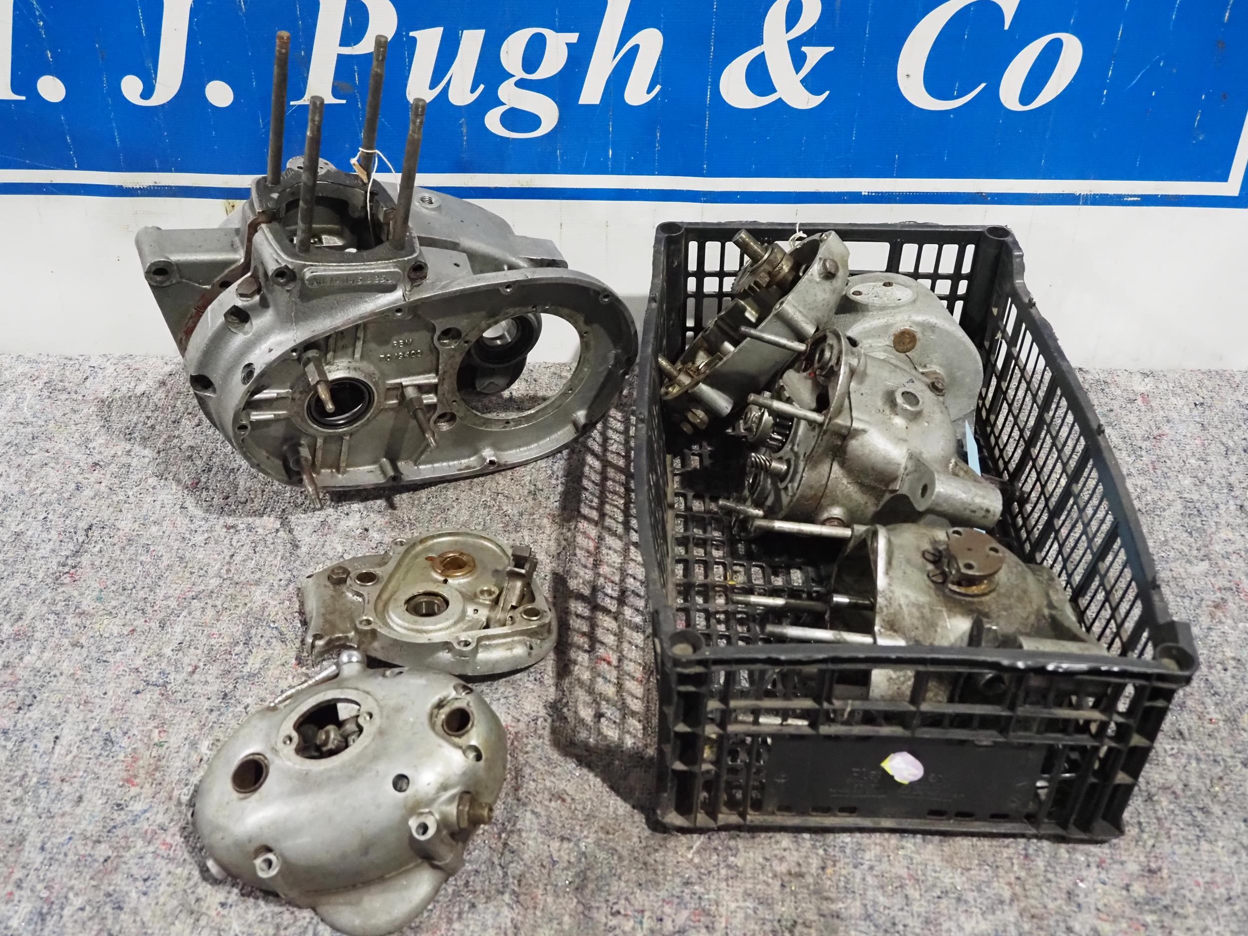 BSA B25 engine cases and BSA C10/ C11 gearbox parts