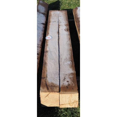 1017 - Oak beams 2.2m x155x155 - 2